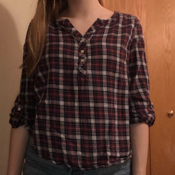 Forever 21 Plaid Long Sleeve - Picture 1 of 4